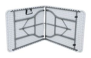 Tavolo Pieghevole Catering - Piano In Polietilene Alta Densità - 244 X 76 X H. 74 Cm - Tubo Ø 28 X 1 Mm