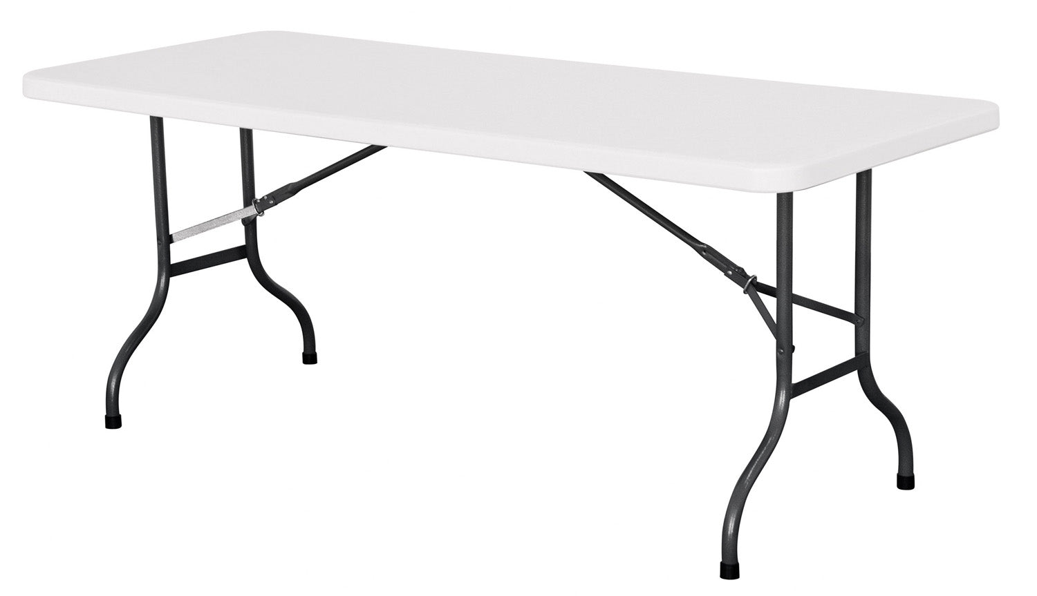 Tavolo Fisso Catering - Piano In Polietilene Alta Densità - 183 X 76 X H. 74 Cm - Tubo Ø 28 X 1 Mm