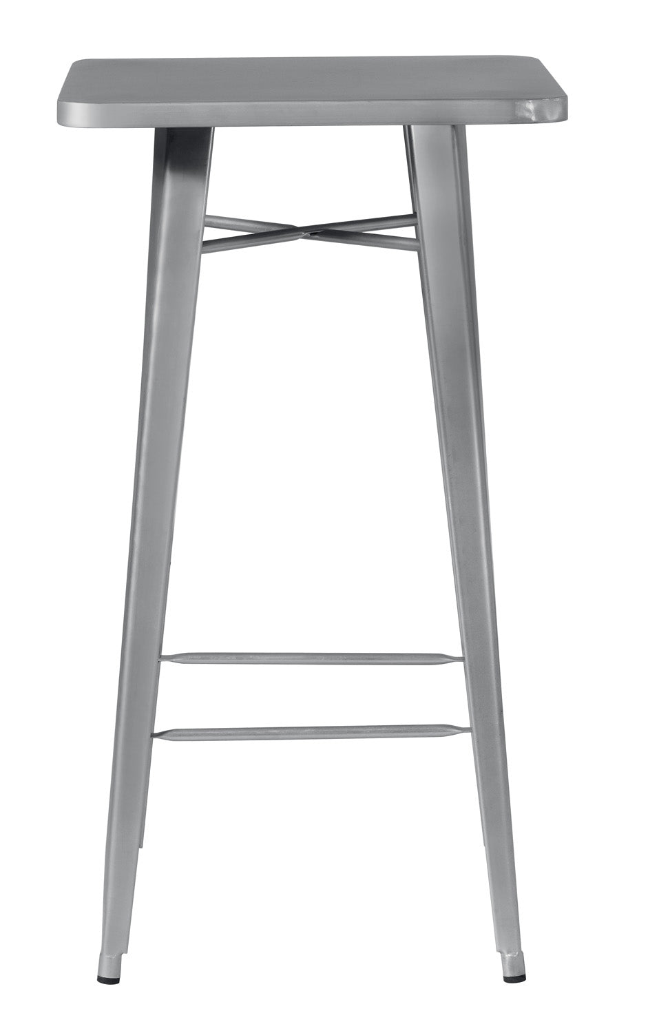 Tavolo Alto 60X60 Lamiera  1 Pz Colore: Silver