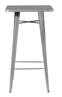 Tavolo Alto 60X60 Lamiera  1 Pz Colore: Silver