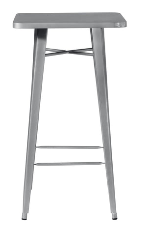 Tavolo Alto 60X60 Lamiera  1 Pz Colore: Silver