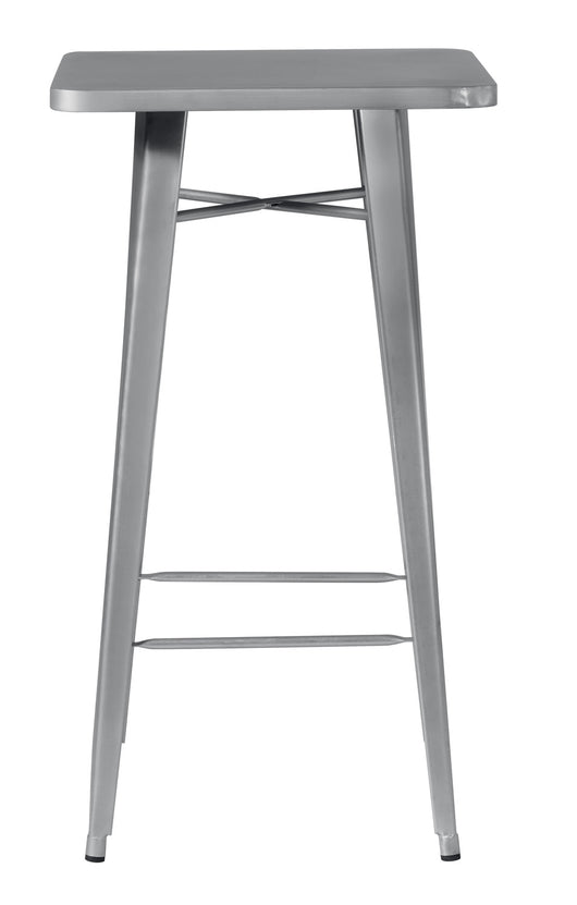 Tavolo Alto 60X60 Lamiera  1 Pz Colore: Silver