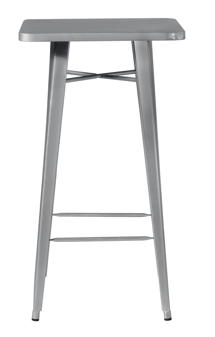 Tavolo Alto 60X60 Lamiera  1 Pz Colore: Silver