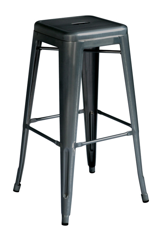 Sgabello Impilabile Lamiera  4 Pz Colore: Silver