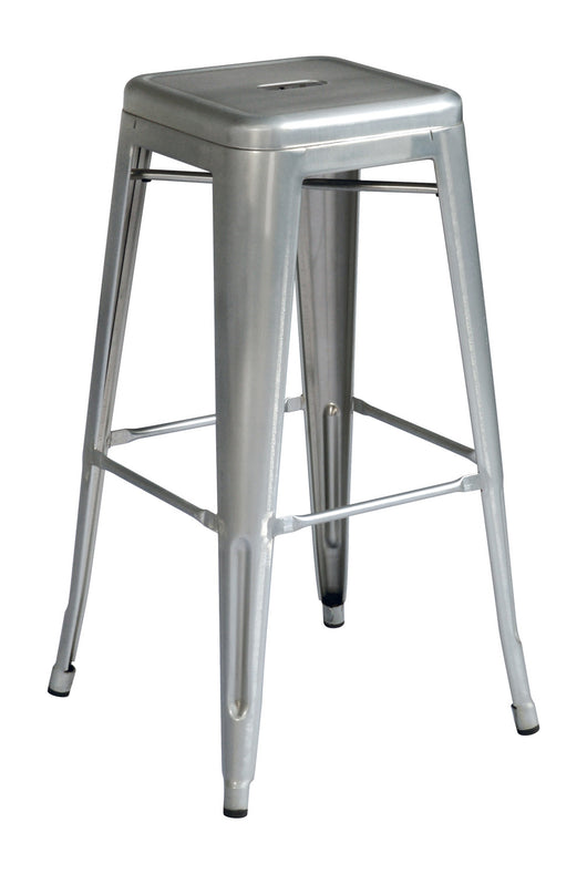 Sgabello Impilabile Lamiera  4 Pz Colore: Silver