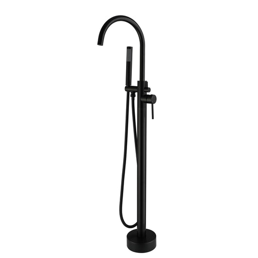 Colonna vasca a pavimento Materiale: Acciaio, Colore: Nero