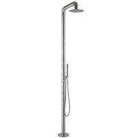 Colonna doccia inox 316 con soffione Ø 250 mm, da esterno