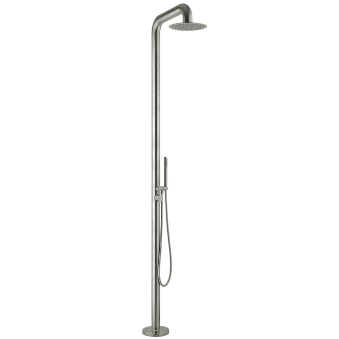 Colonna doccia inox 316 con soffione Ø 250 mm, da esterno
