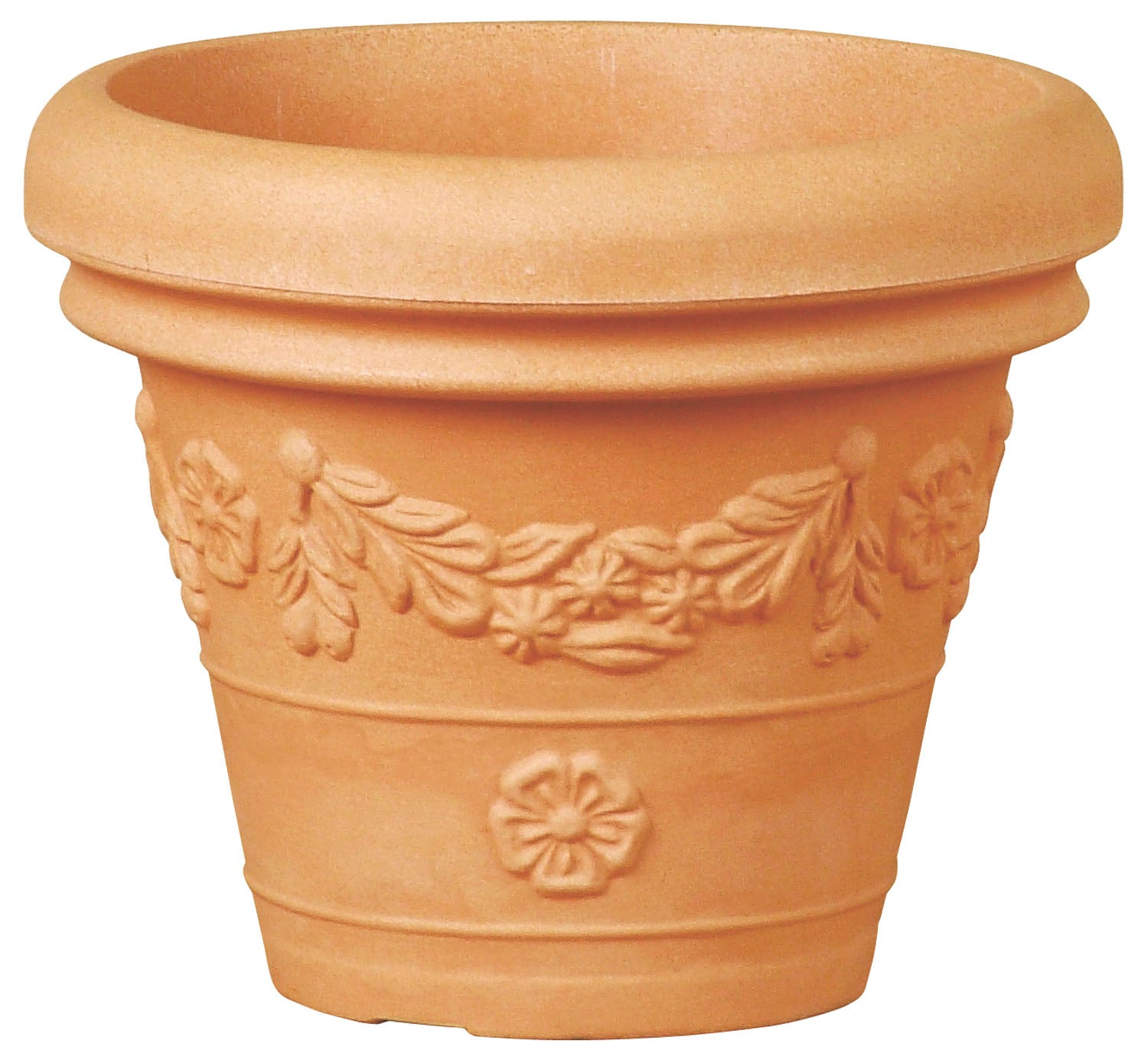 Vaso Festonato Taglia: 34 -6, Colore: Terracotta Anticato, Materiale: Polietilene