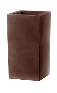 Vaso Schio Cubo Alto Materiale: Polietilene, Colore: Bronzo