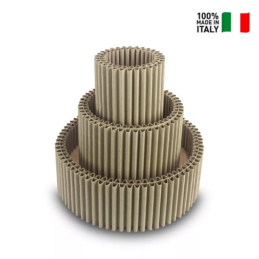 Set 3 centrotavola Materiale: Cartone ondulato, certificato FSC, Colore: Avana