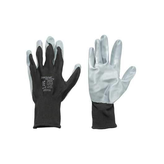Guanti da lavoro in nitrile gommato sintetico nero-grigio taglia 10 Breckner Germany