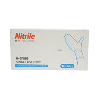 Guanti in nitrile blu senza polvere con texture antiscivolo sulle dita, taglia L 100 pezzi/scatola