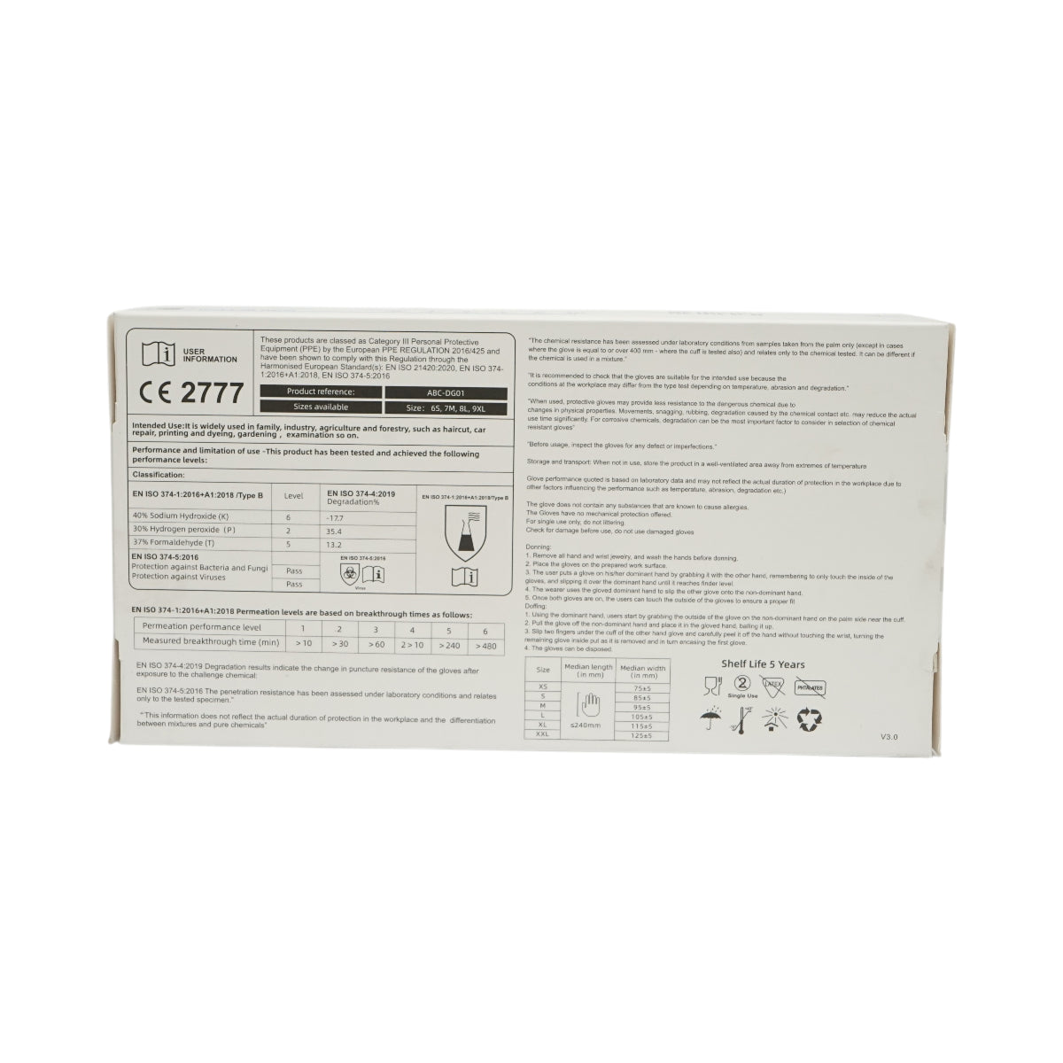 Guanti in nitrile blu senza polvere con texture antiscivolo sulle dita, taglia L 100 pezzi/scatola