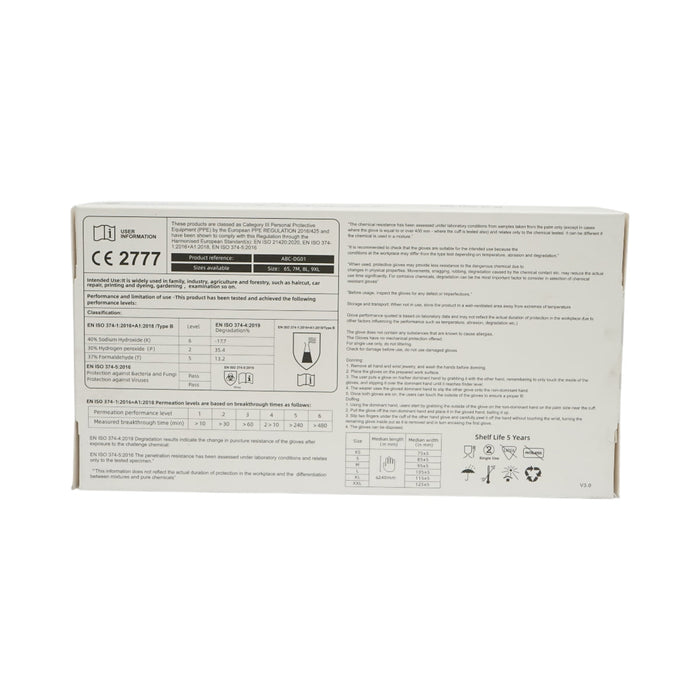 Guanti in nitrile blu senza polvere con texture antiscivolo sulle dita, taglia L 100 pezzi/scatola