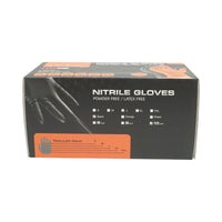 Guanti in nitrile neri senza polvere con texture a diamante, taglia L, 100 pezzi/scatola