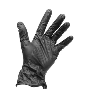 Guanti in nitrile sintetico nero, senza polvere, taglia S, 100 pezzi/scatola