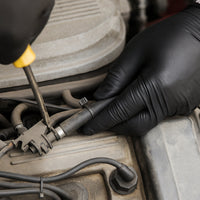 Guanti in nitrile sintetico nero, senza polvere, taglia S, 100 pezzi/scatola