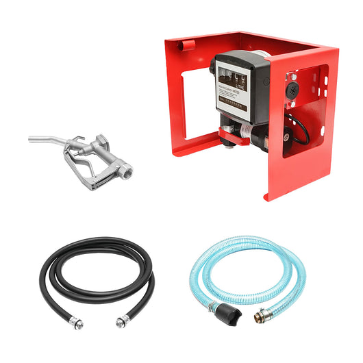 Kit pompa di trasferimento diesel da 12 V, portata 40 l/min con misuratore, tubo di aspirazione da 1,5 m, tubo di trasferimento da 4 m e pistola Breckner Germany