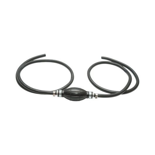 Pompa di adescamento manuale diritta con tubo nero e valvola unidirezionale – Ø 8 mm