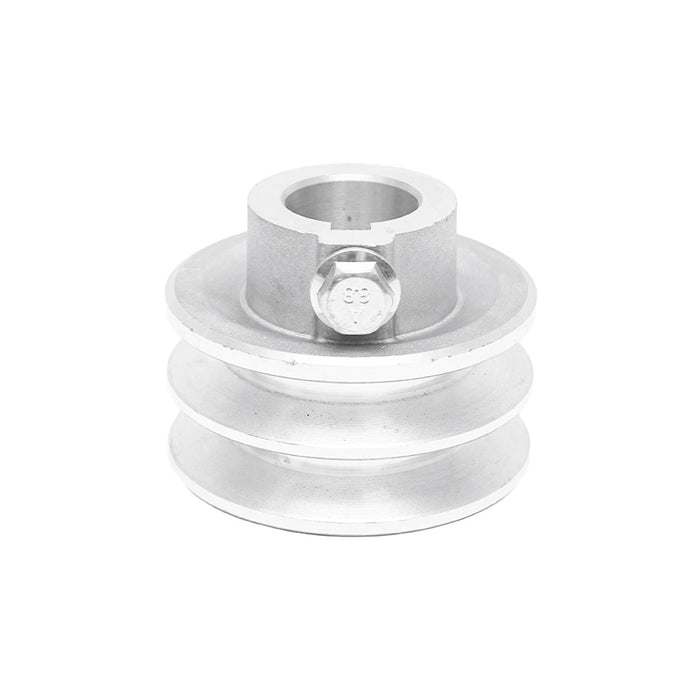 Puleggia a 2 gole per albero da 25 mm