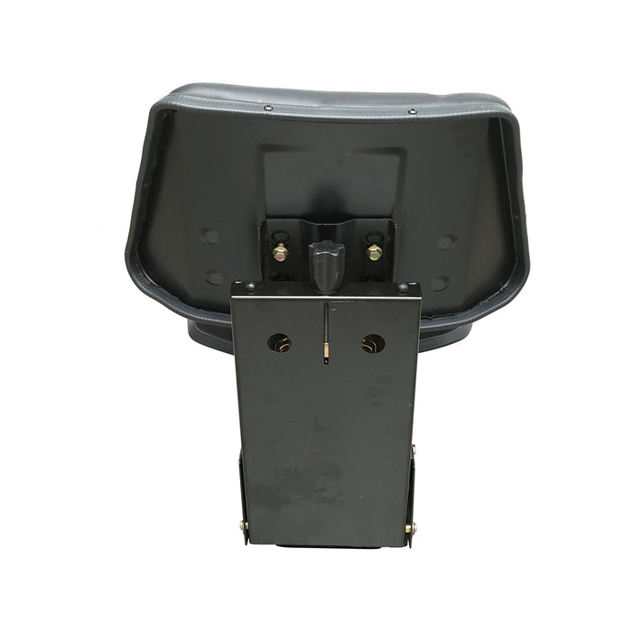 Sedile universale nero con tripla regolazione e ammortizzatore per trattore U-445
