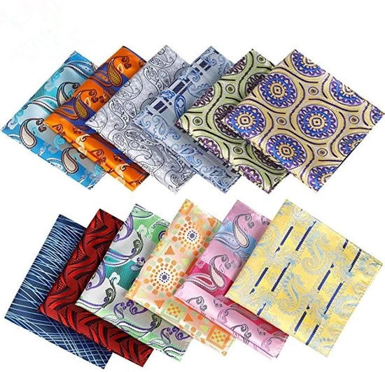 Accessori di compleanno per uomo - 12 pezzi - Pochette in cotone - 25 x 25 cm - Materiale di alta qualità