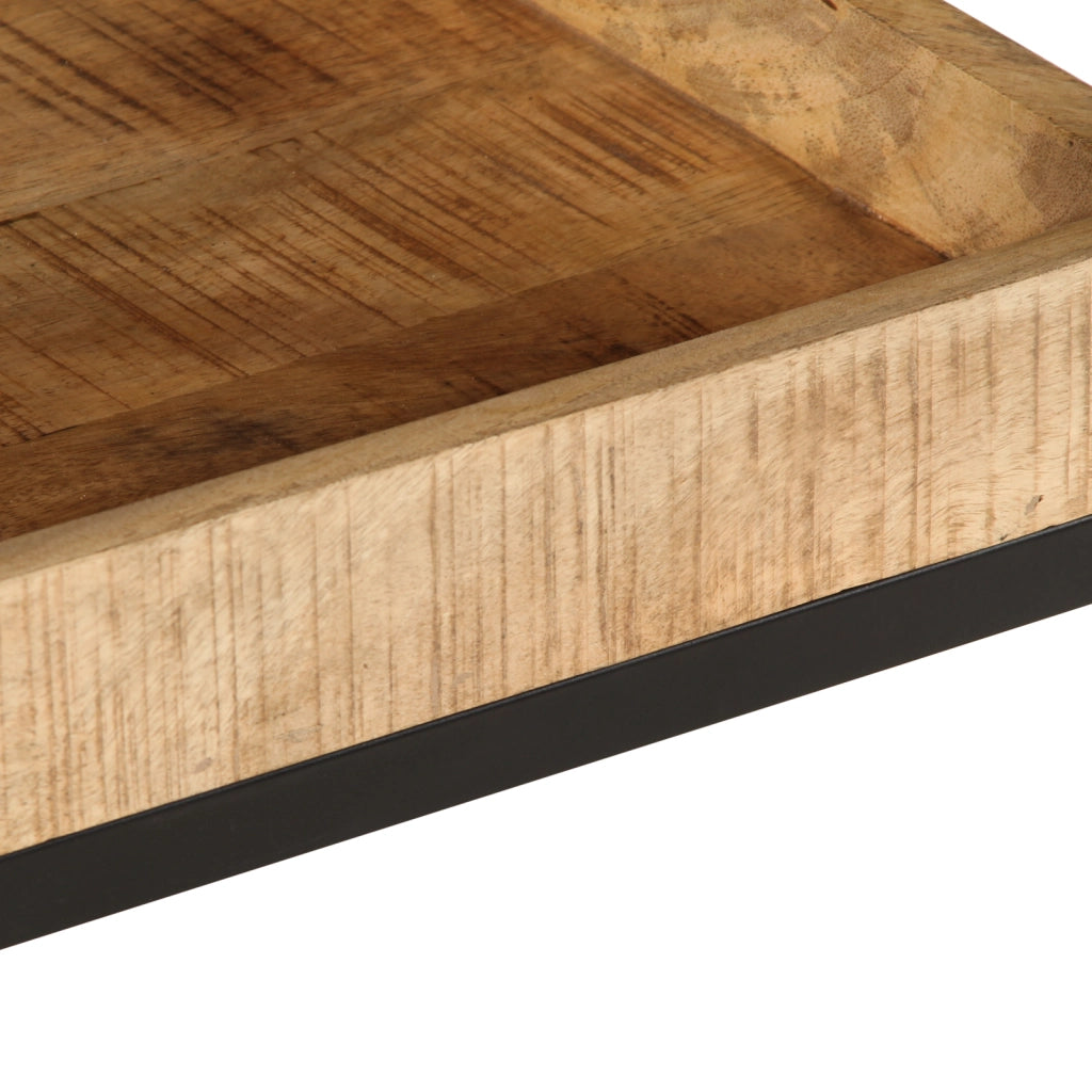 Tavolino 35x35x45 cm Legno Massello di Mango Ruvido