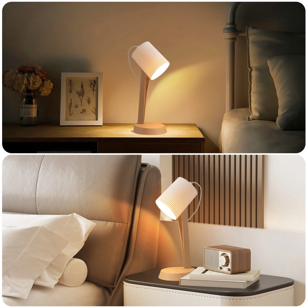 ZMH Lampada da Tavolo Marrone E14 Moderno Stile Country per Sala da Pranzo Senza Lampadine Set di 2 Pezzi
