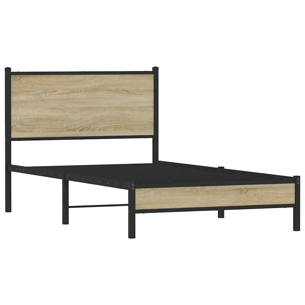 Giroletto senza Materaso in Metallo Rovere Sonoma 107x203 cm 4007864