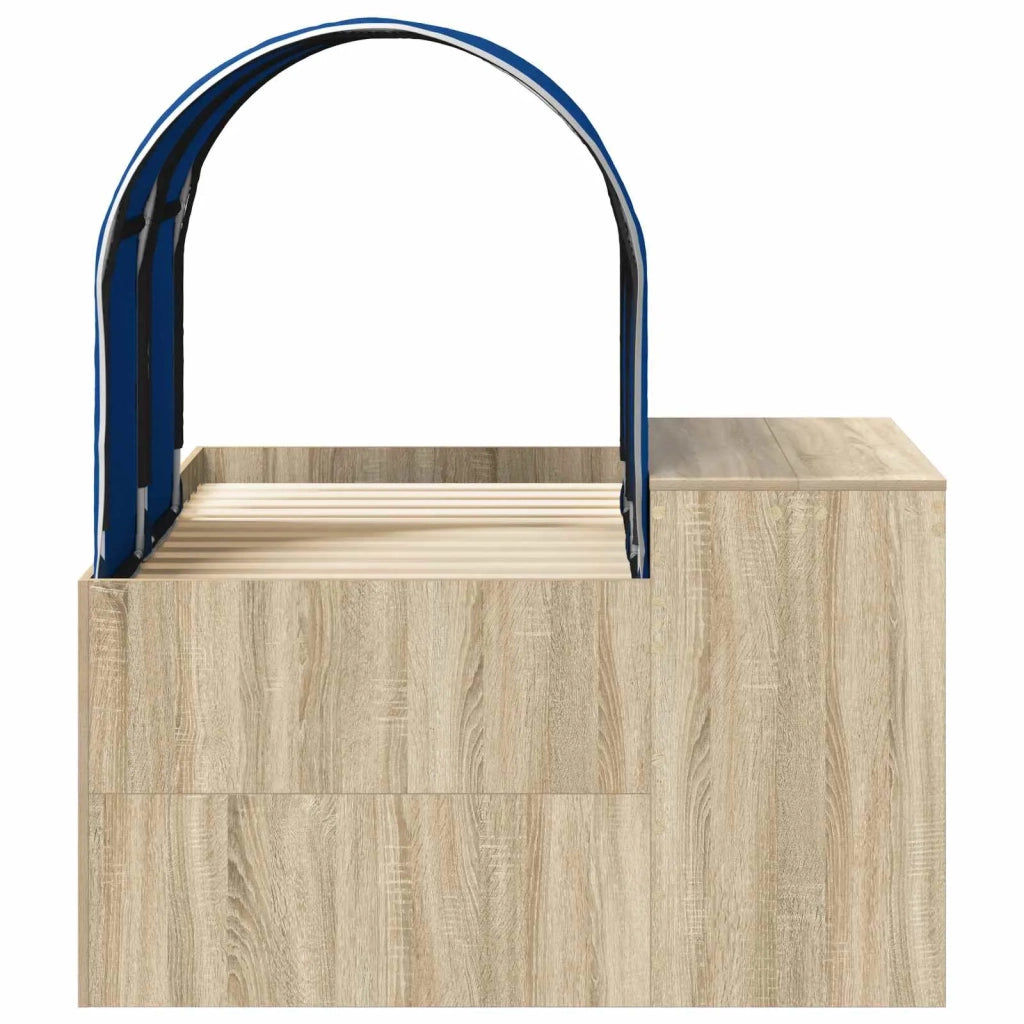 Letto con Tunnel 3 pz Rovere Artigianale e Blu 3423517