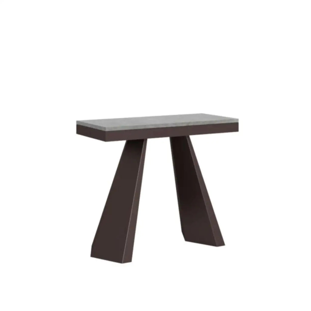 Consolle allungabile 90x40/300 cm Diamante Evolution cemento telaio e gambe orso