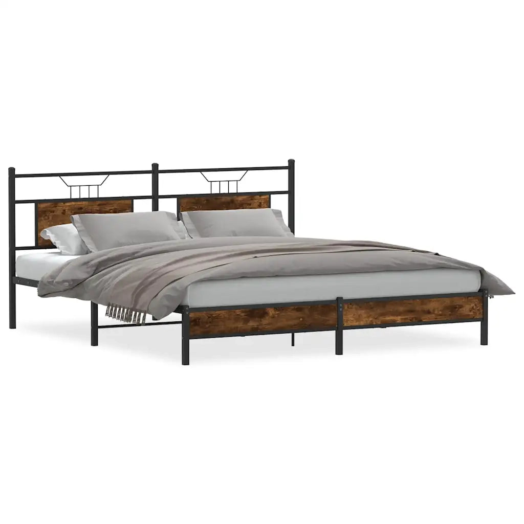 Giroletto senza Materasso Rovere Fumo 183x203 cm in Truciolato 4106894