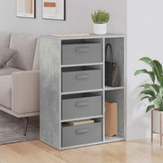 Credenza con cassetto Grigio cemento 60 x 33,5 x 84 cm 8000471
