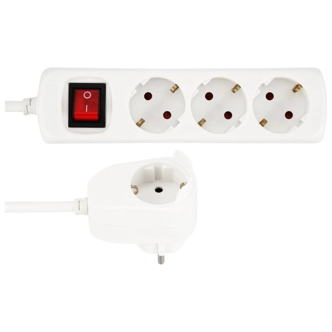 REV 0012395114 prolunghe e multiple 5 m 4 presa(e) AC Interno Bianco