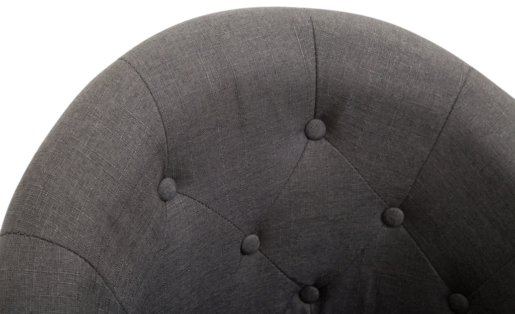 Sgabello da bar London V2 in tessuto grigio scuro,nero