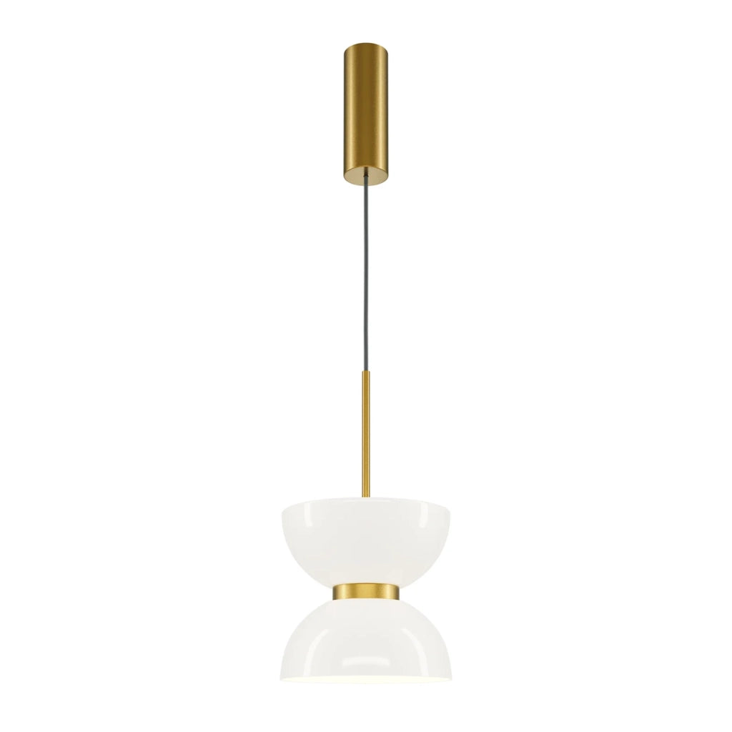 Maytoni Lampadario Moderno Kyoto 1 luce LED integrato oro metallo vetro
