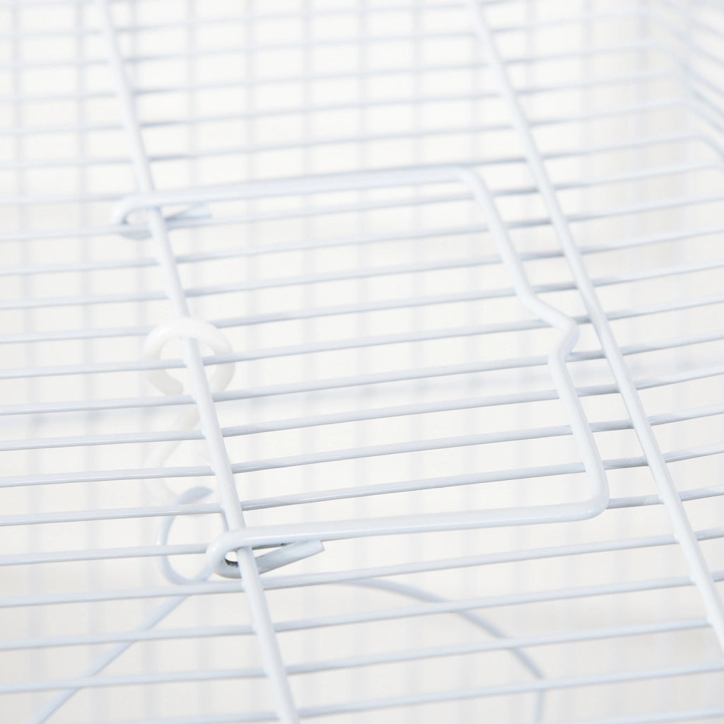 Gabbia per Uccelli Voliera ¨C Xylo ¨C con Mangiatoie Trespoli Vassoio Removibile 46,5x35,5x92cm Bianco