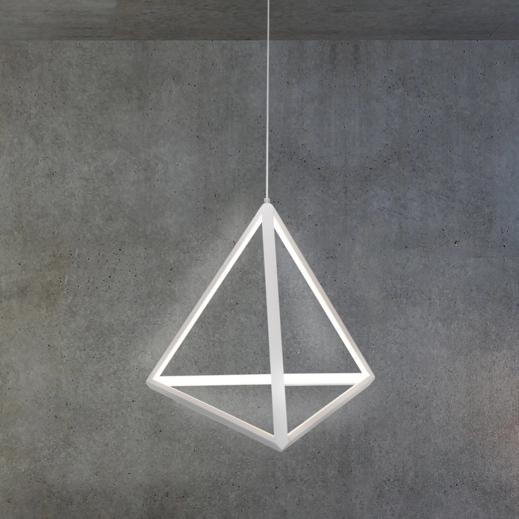 Lampada a sospensione LED 20W 3000K Triangolo bianca Polux