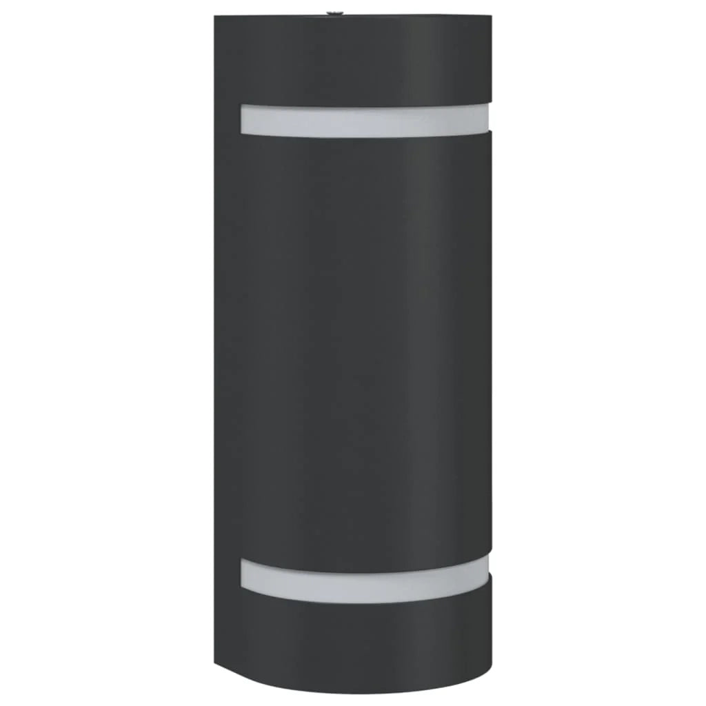 Applique da esterno dal design moderno 8 x 10 x 24 cm resistente alle intemperie alluminio nero 02_0056631