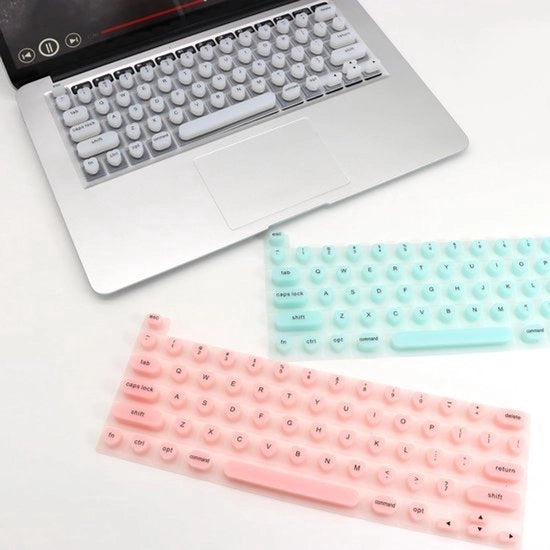 Hoes per tastiera per unghie lunghe in acrilato per tastiera silicone per unghie acrilato con tasti elevati per il tipo e il gioco, adatto per MacBook Pro/Air 13 pollici/14 pollici/15 pollici/16 pollici 2020-2025 (rosa).