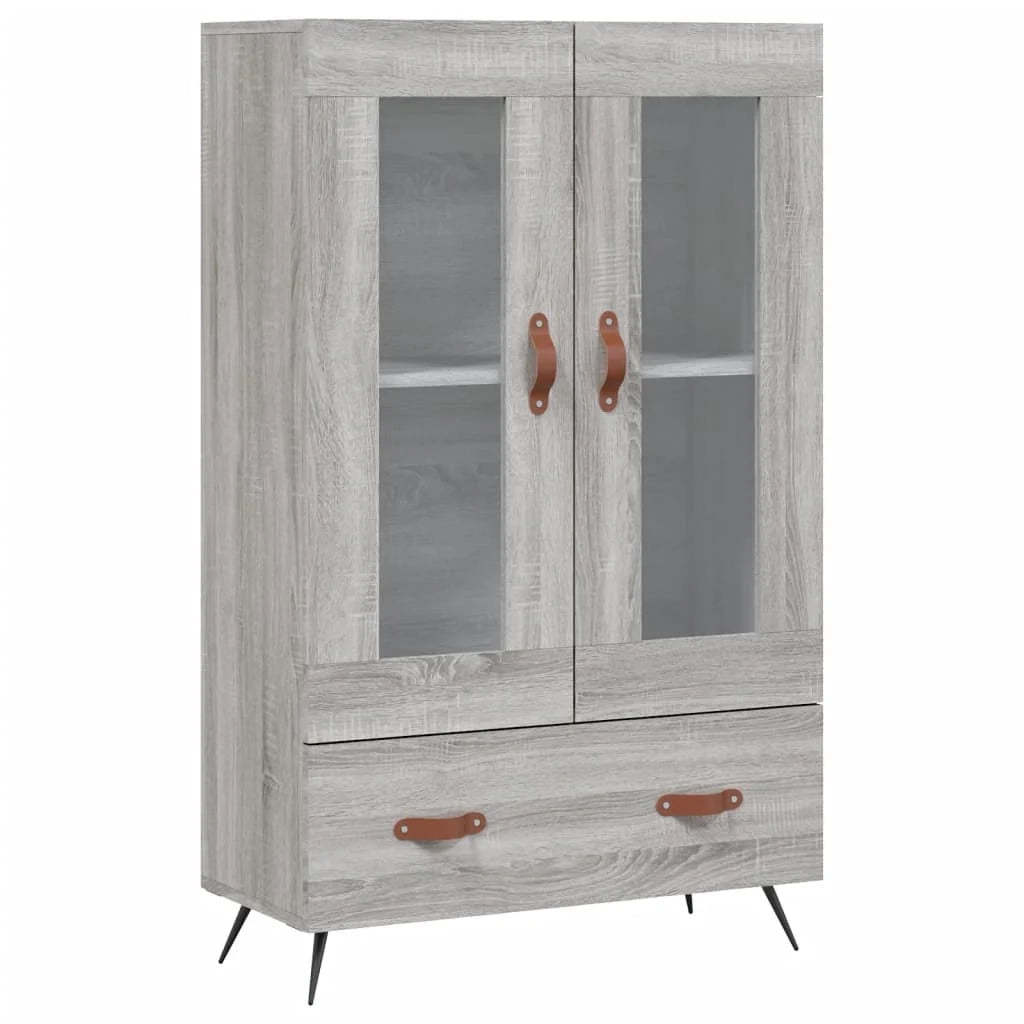 Buffet credenza cassettiera armadio mobile contenitore organizer cucina soggiorno salotto rovere Sonoma alto 69,5 x 31 x 115 cm legno ingegnerizzato grigio 02_0035401