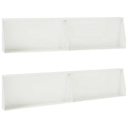 Muro di contenimento 4 pz 100 x 12 x 50 cm Acciaio Bianco 3449045