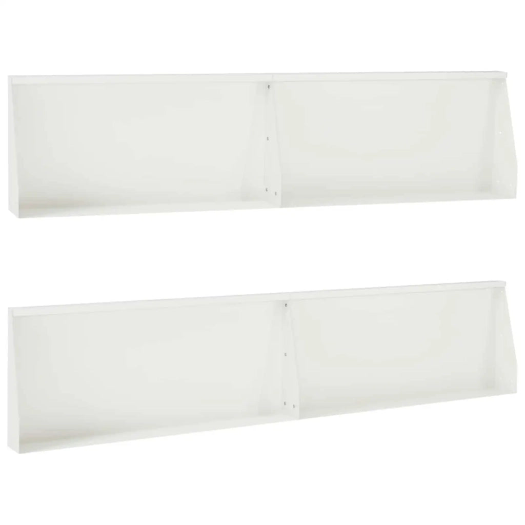Muro di contenimento 4 pz 100 x 12 x 50 cm Acciaio Bianco 3449045