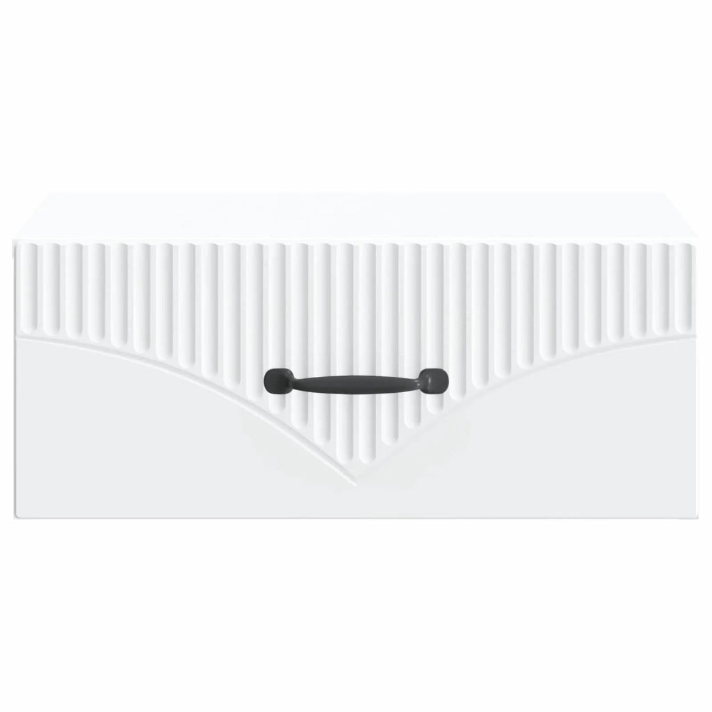 Mobiletto da notte a muro con cassetto Bianco 49 x 34,5 x 20 cm 898955