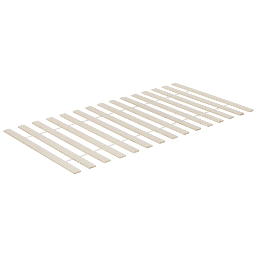 Letto in pino MDF con rete con contenitore 2 cassetti testiera minimalista 90 x 200 cm marrone chiaro