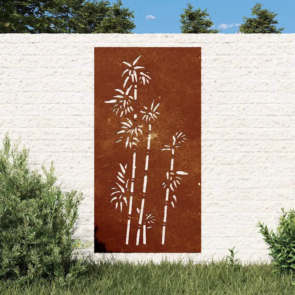 Decorazione Muro da Giardino 105x55 cm BambÃ¹ in Acciaio Cortencod mxl 130657