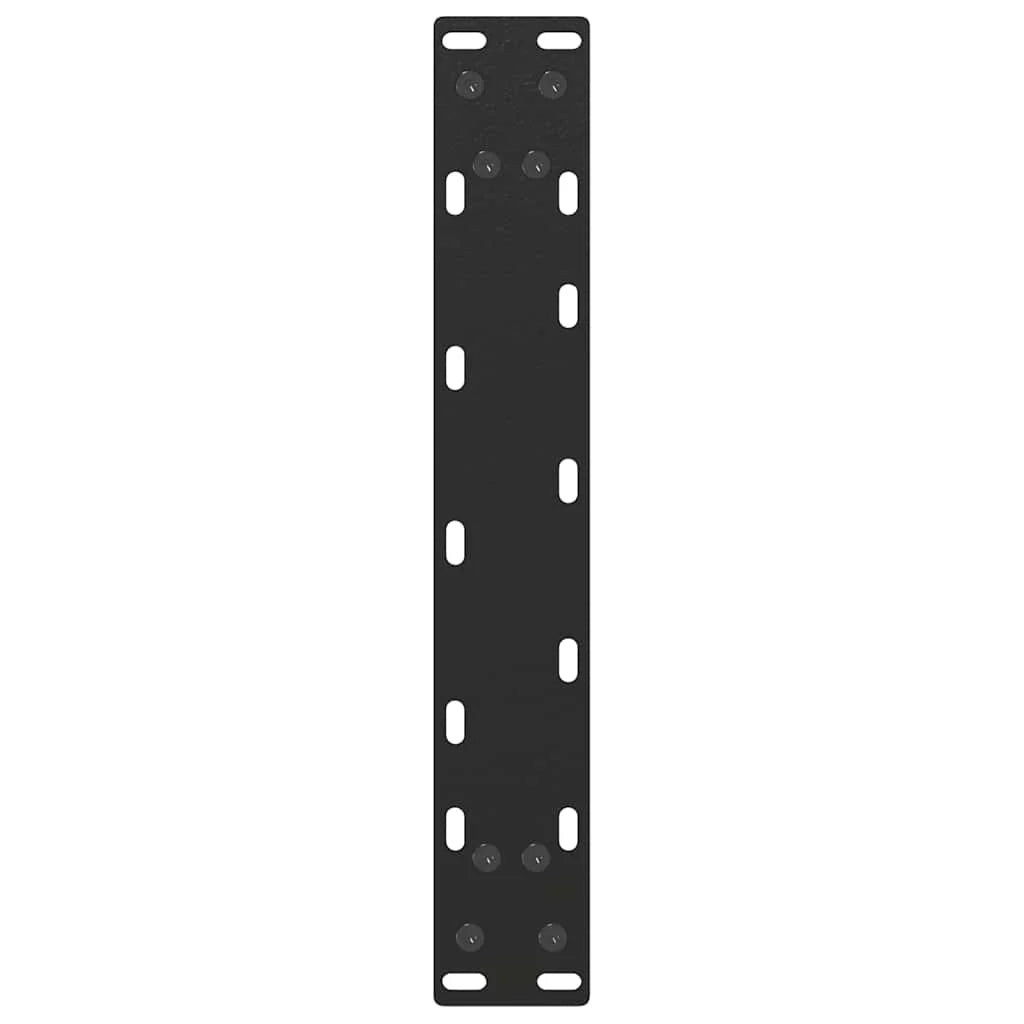 Set di 2 gambe per tavolino da caffè a forma di U 38 x 43 cm con piedini regolabili design moderno acciaio nero 02_0057392