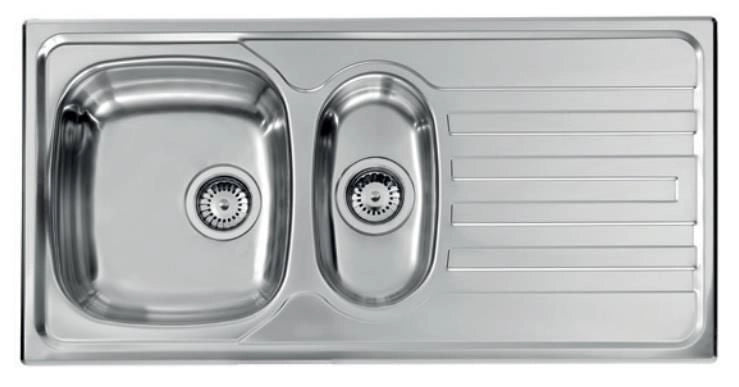 CM Nihal 100x50 2V Lavello ad incasso Rettangolare Acciaio inossidabile