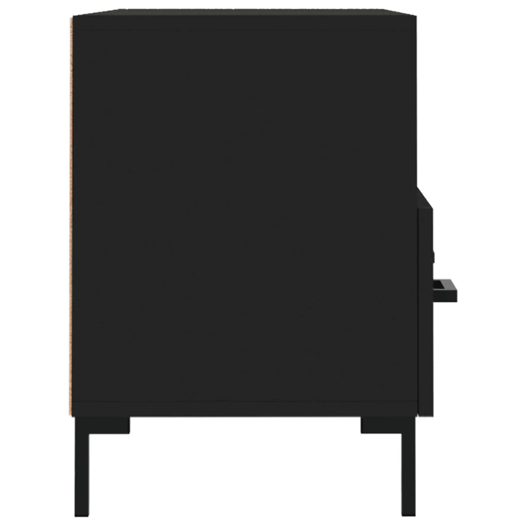 Mobile TV multimediale mensola TV credenza TV sala da pranzo soggiorno camera da letto 80 x 36 x 50 cm legno ingegnerizzato nero 02_0026315